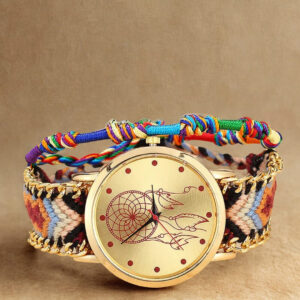 Velvet Dawn – Handmade Dreamcatcher Quartz Watch