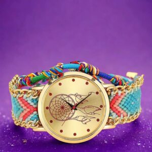 Twilight Veil – Handmade Dreamcatcher Quartz Watch